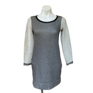 Diesel Womens Terry Cloth Sweater Dress Gray Black XS